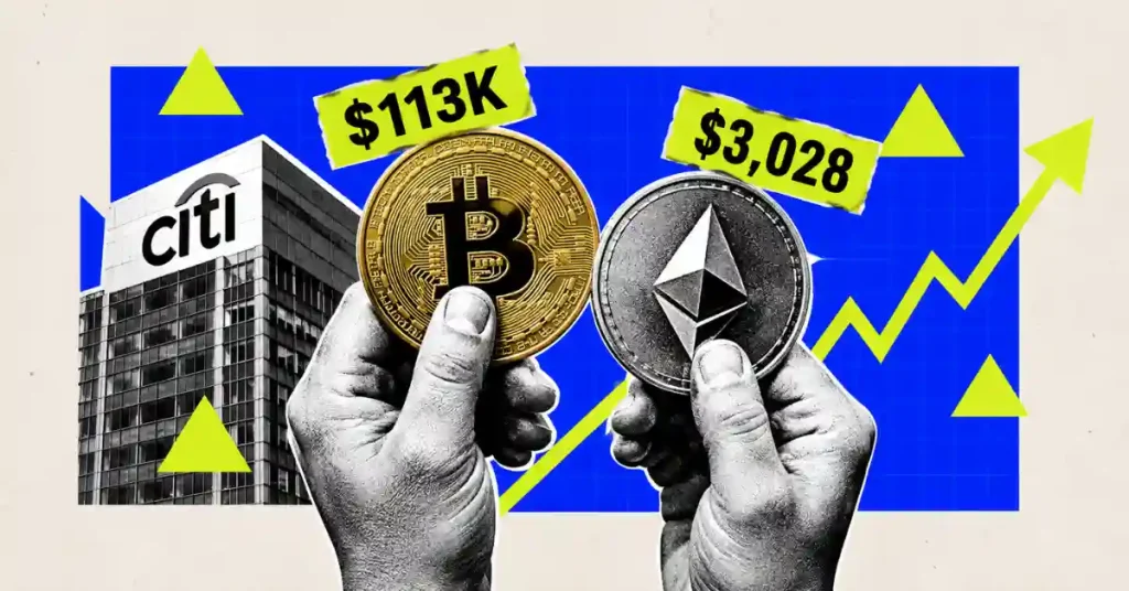 Bitcoin Price Prediction: Citi Raises 12-Month Target to $113K, Ether to $3,028