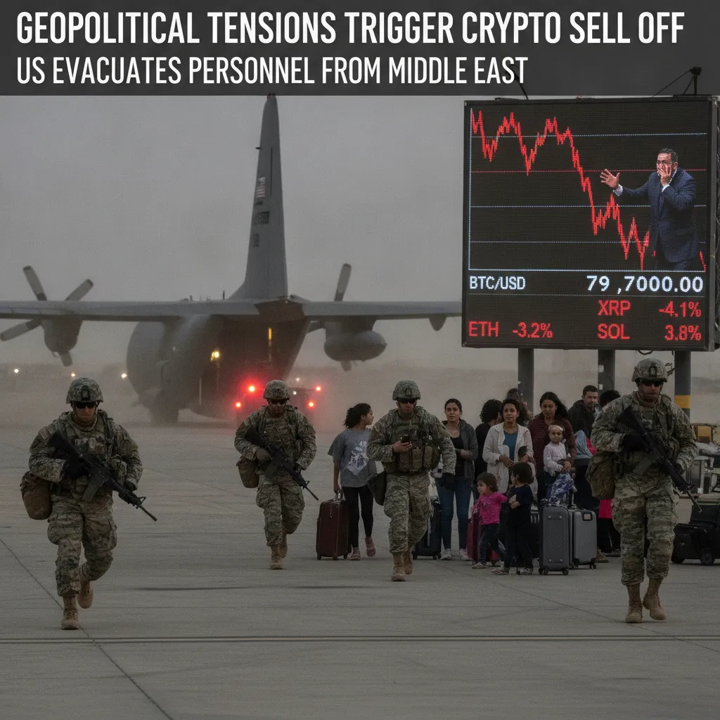 Geopolitical Tensions Trigger Crypto Sell Off As US Evacuates Personnel From Middle East